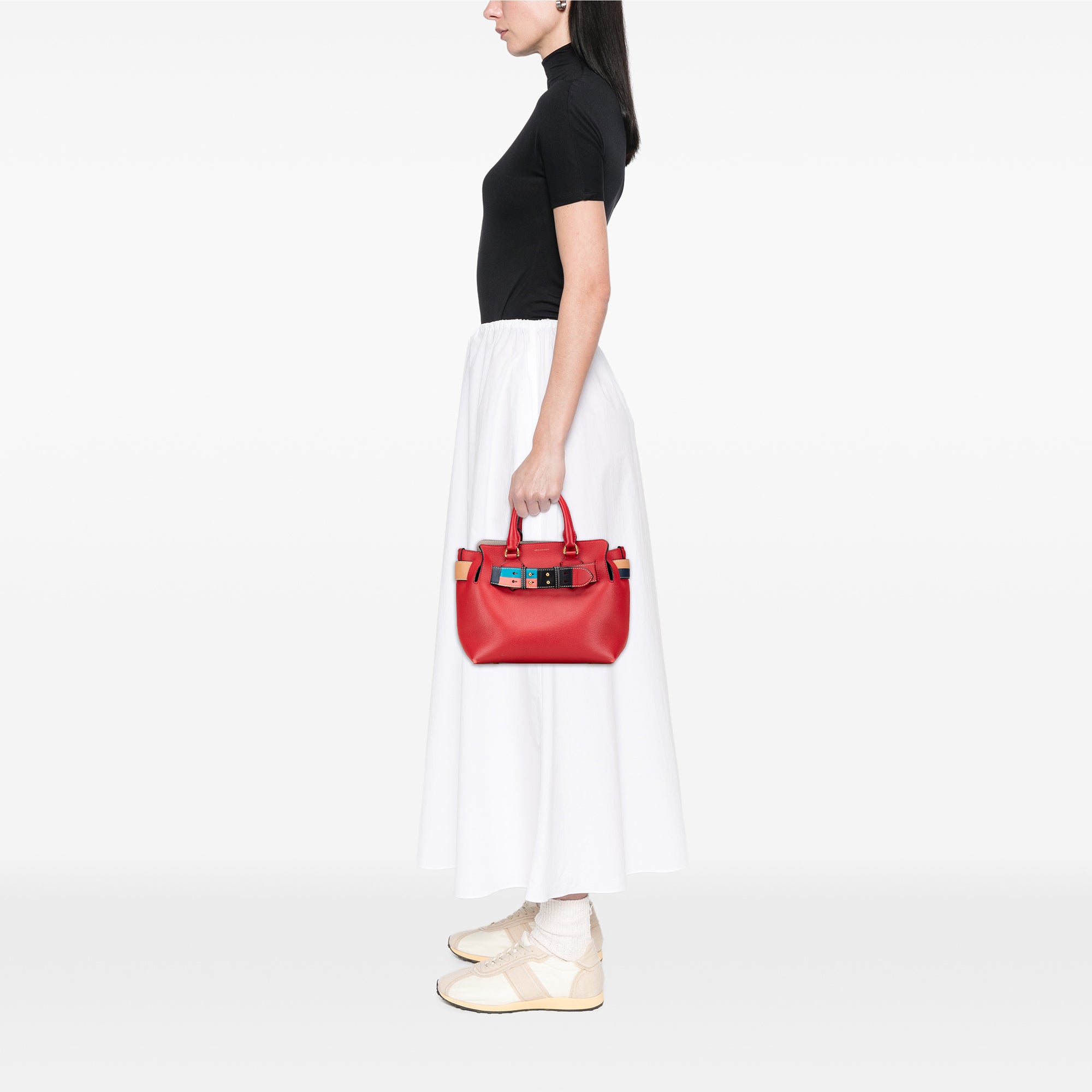 Small Grained Calfskin Belt Satchel