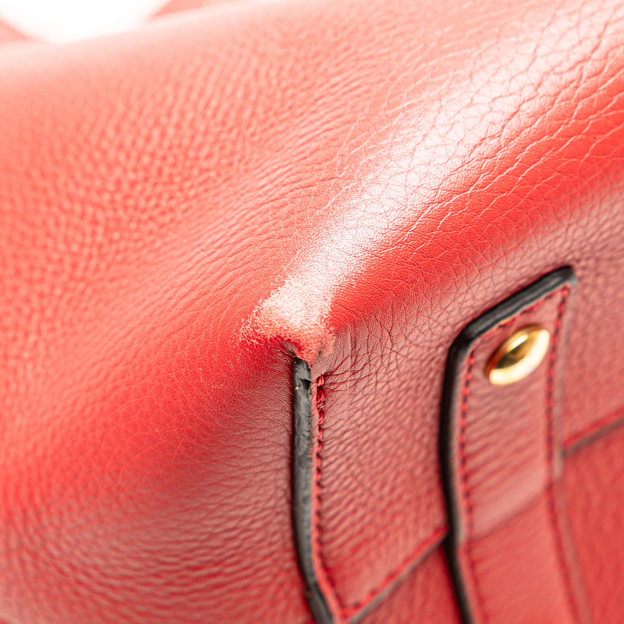 Small Grained Calfskin Belt Satchel