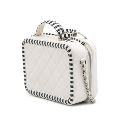 Small Caviar Striped CC Filigree Vanity Case