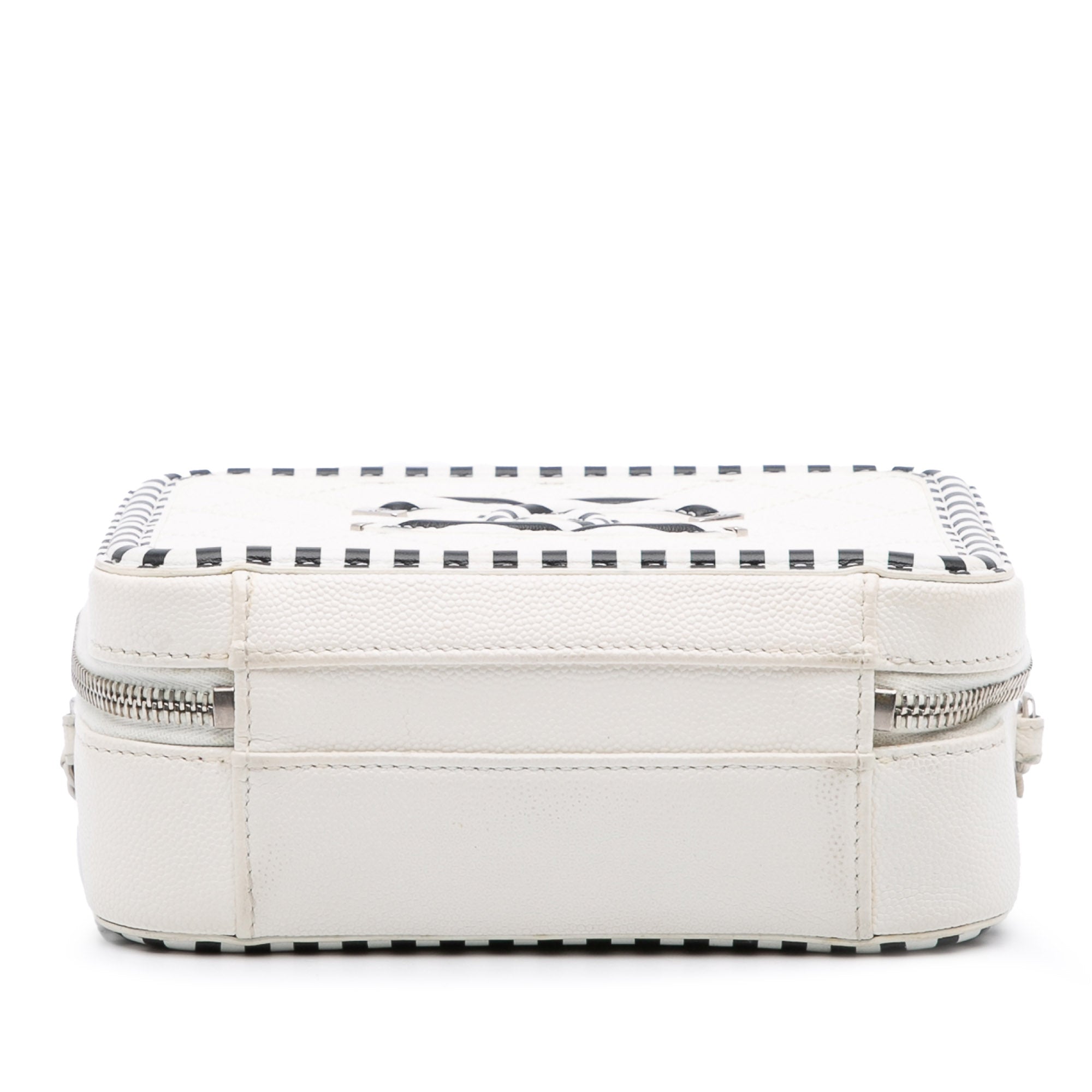 Small Caviar Striped CC Filigree Vanity Case