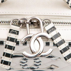 Small Caviar Striped CC Filigree Vanity Case