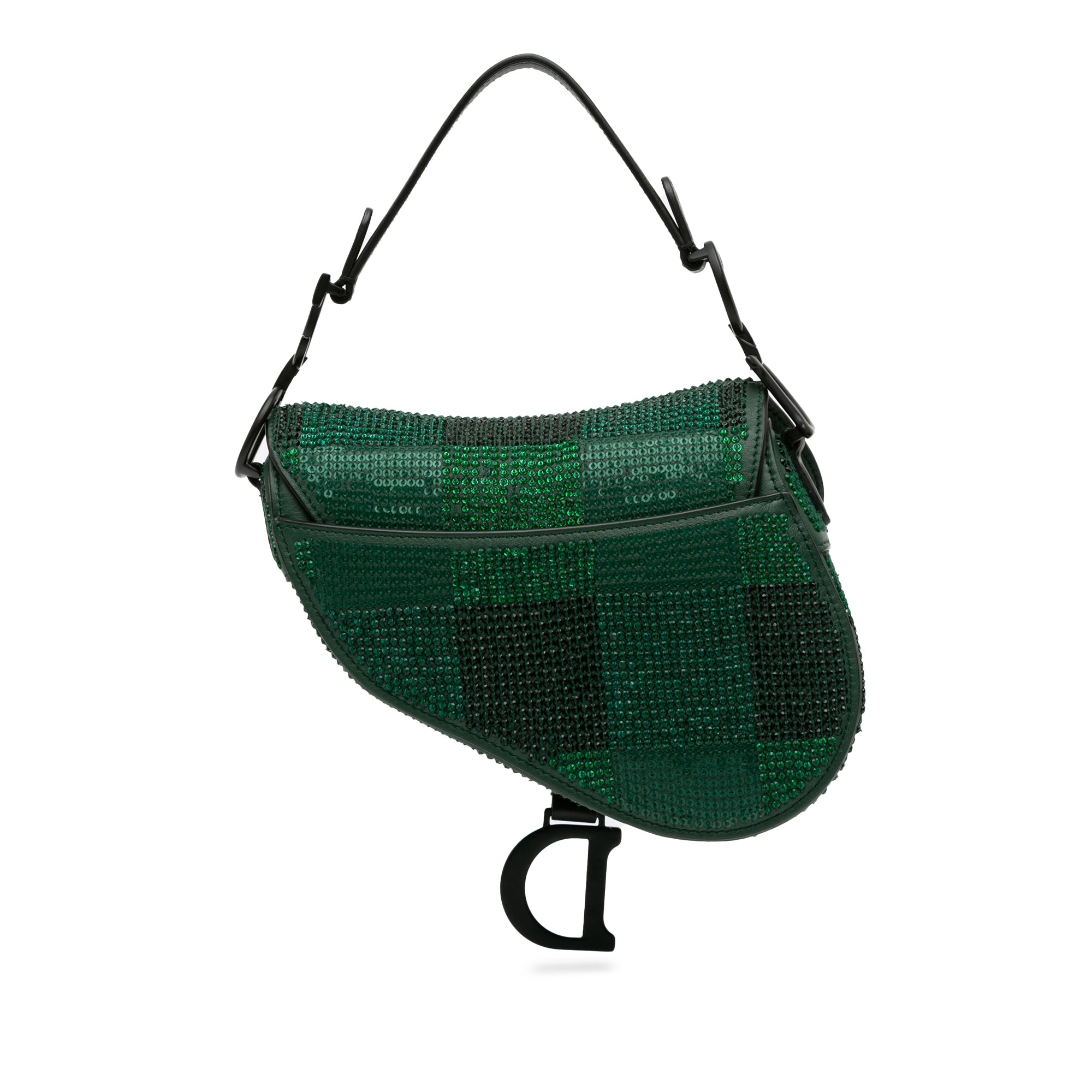 Mini Calfskin Crystal Saddle Bag_2