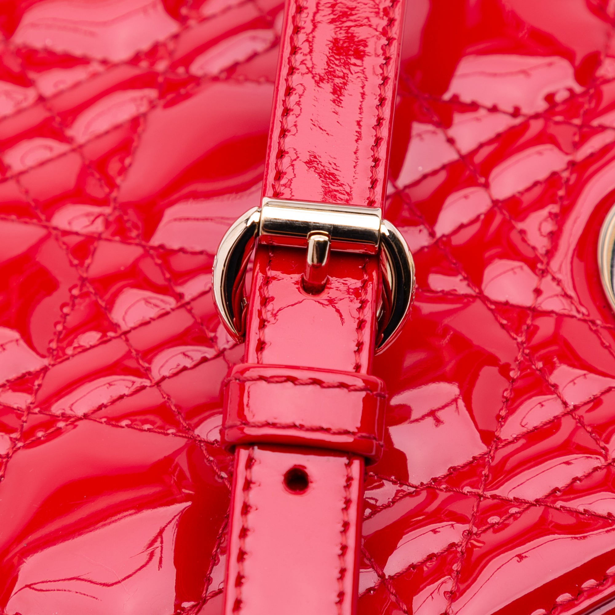 Mini Patent Cannage Lady Dior