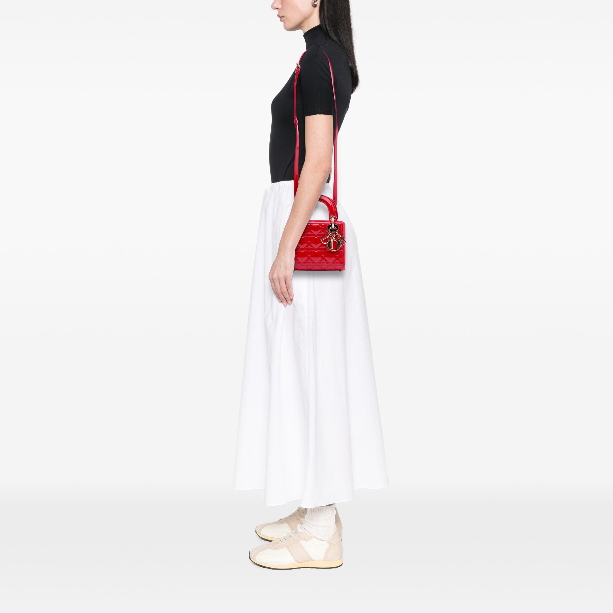 Mini Patent Cannage Lady Dior