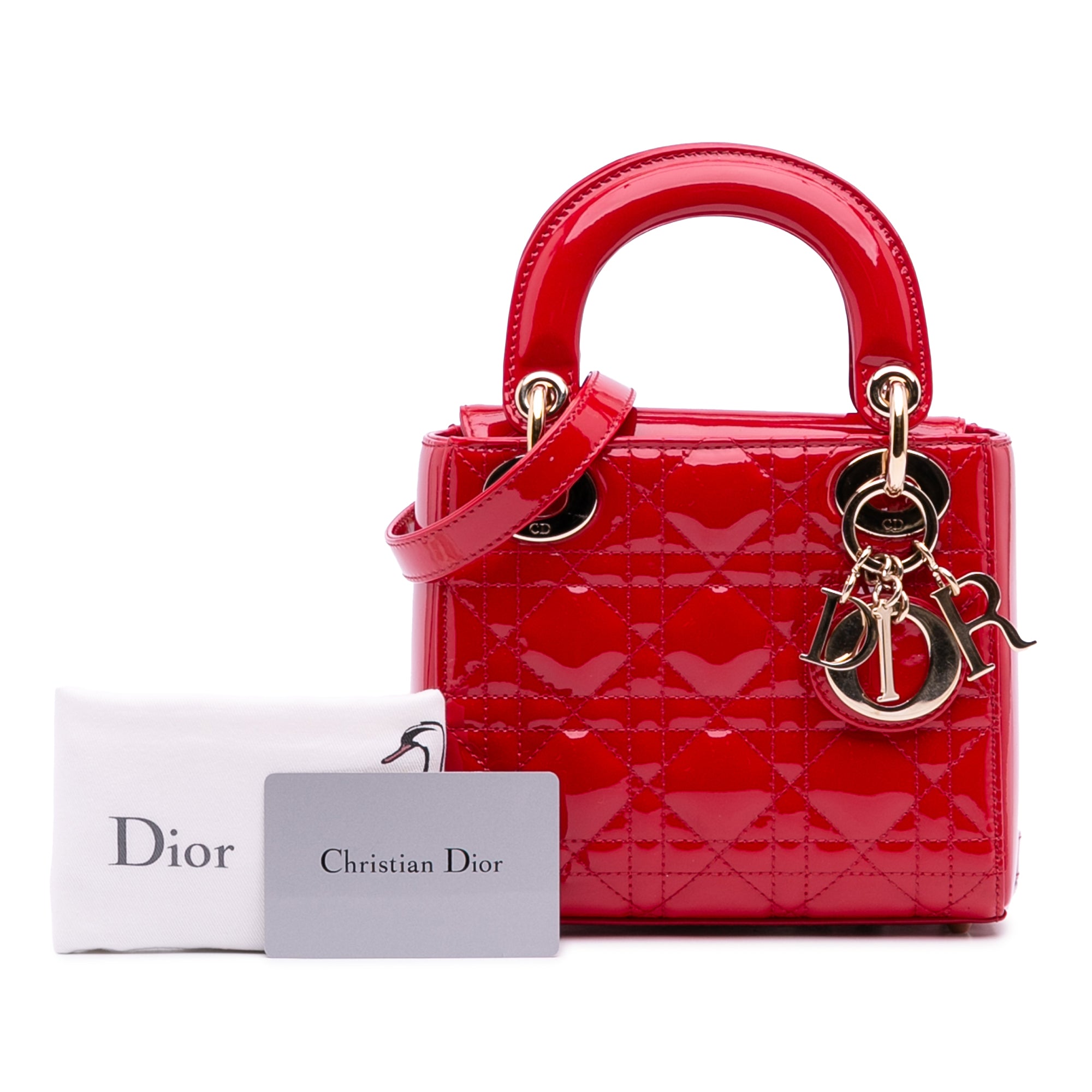 Mini Patent Cannage Lady Dior