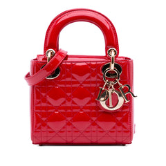 Mini Patent Cannage Lady Dior