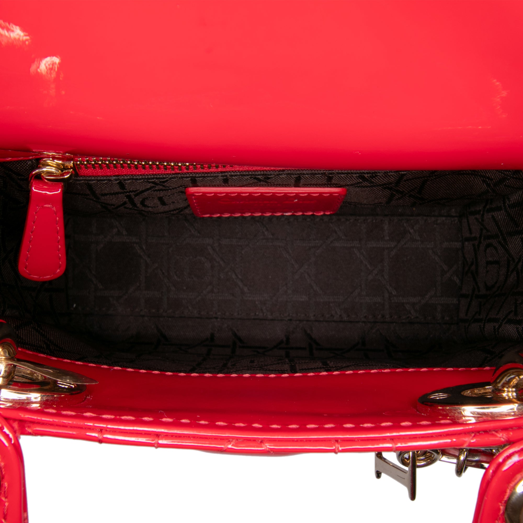 Mini Patent Cannage Lady Dior