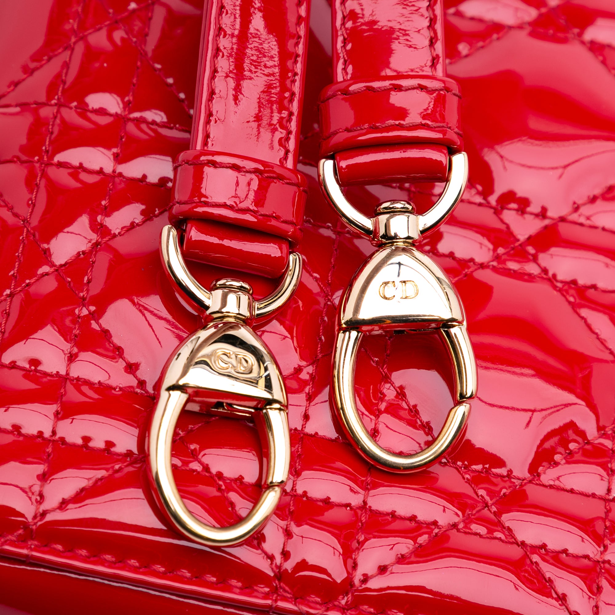 Mini Patent Cannage Lady Dior