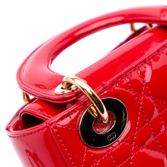 Mini Patent Cannage Lady Dior