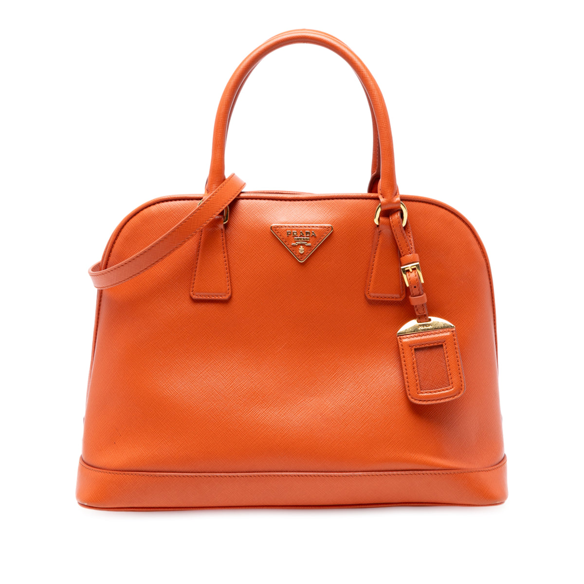 Medium Saffiano Lux Open Promenade Satchel