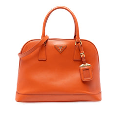 Medium Saffiano Lux Open Promenade Satchel
