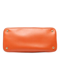 Medium Saffiano Lux Open Promenade Satchel