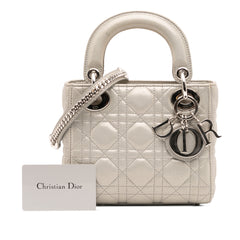 Mini Iridescent Lambskin Cannage Lady Dior