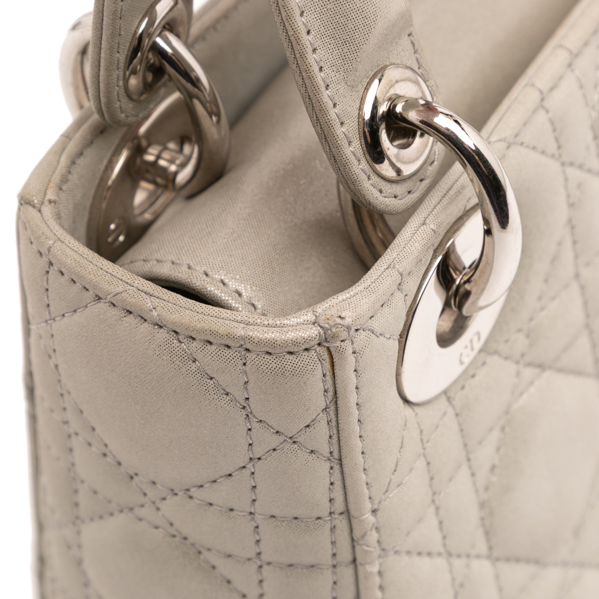 Mini Iridescent Lambskin Cannage Lady Dior