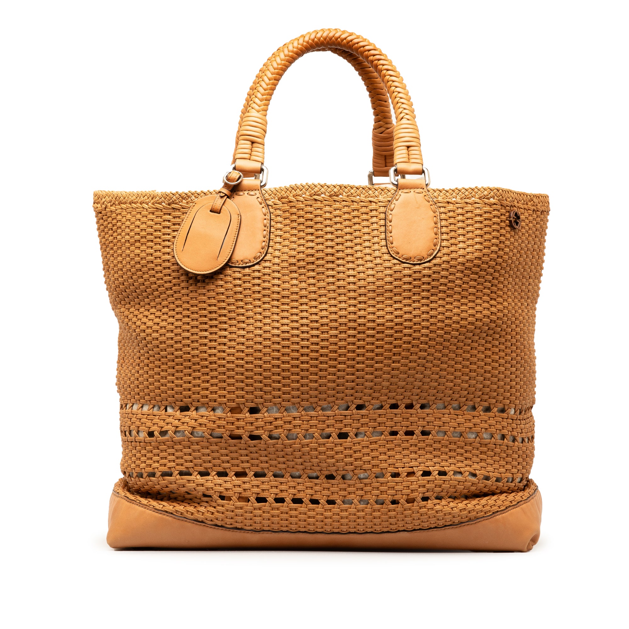 Woven Leather Tote_0