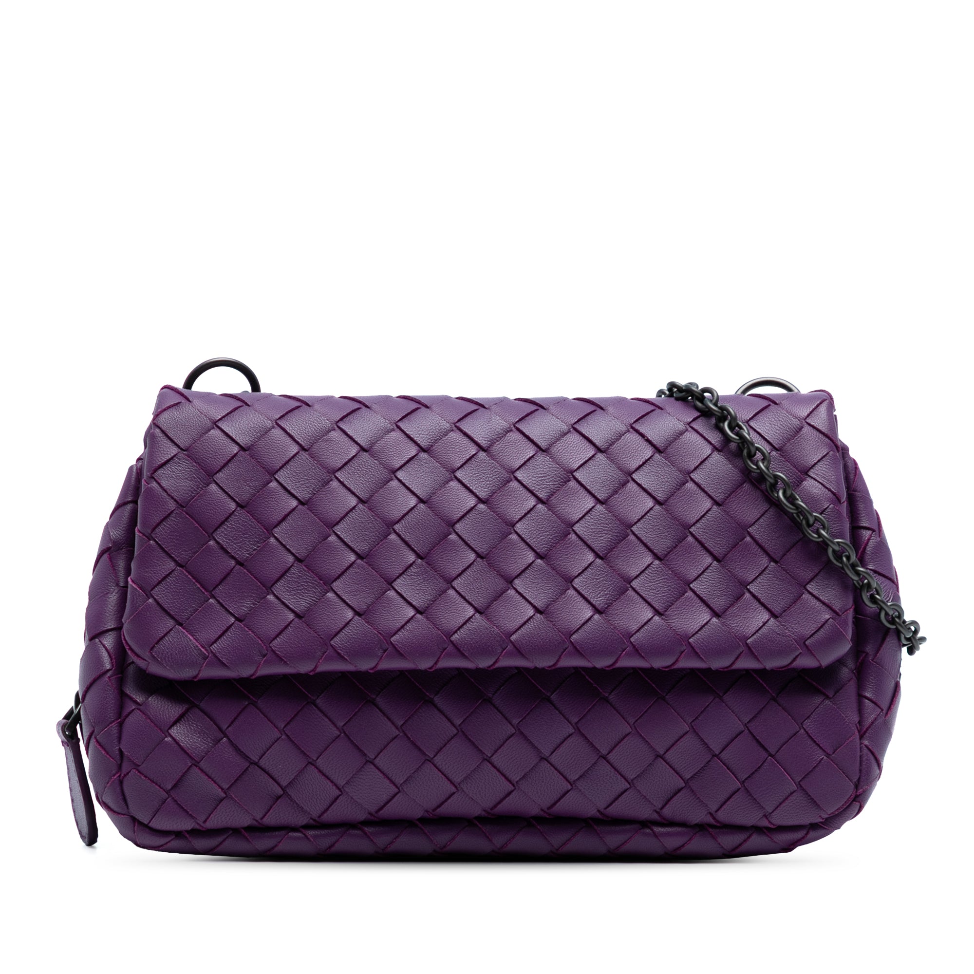 Mini Nappa Intrecciato Expandable Chain Flap Crossbody