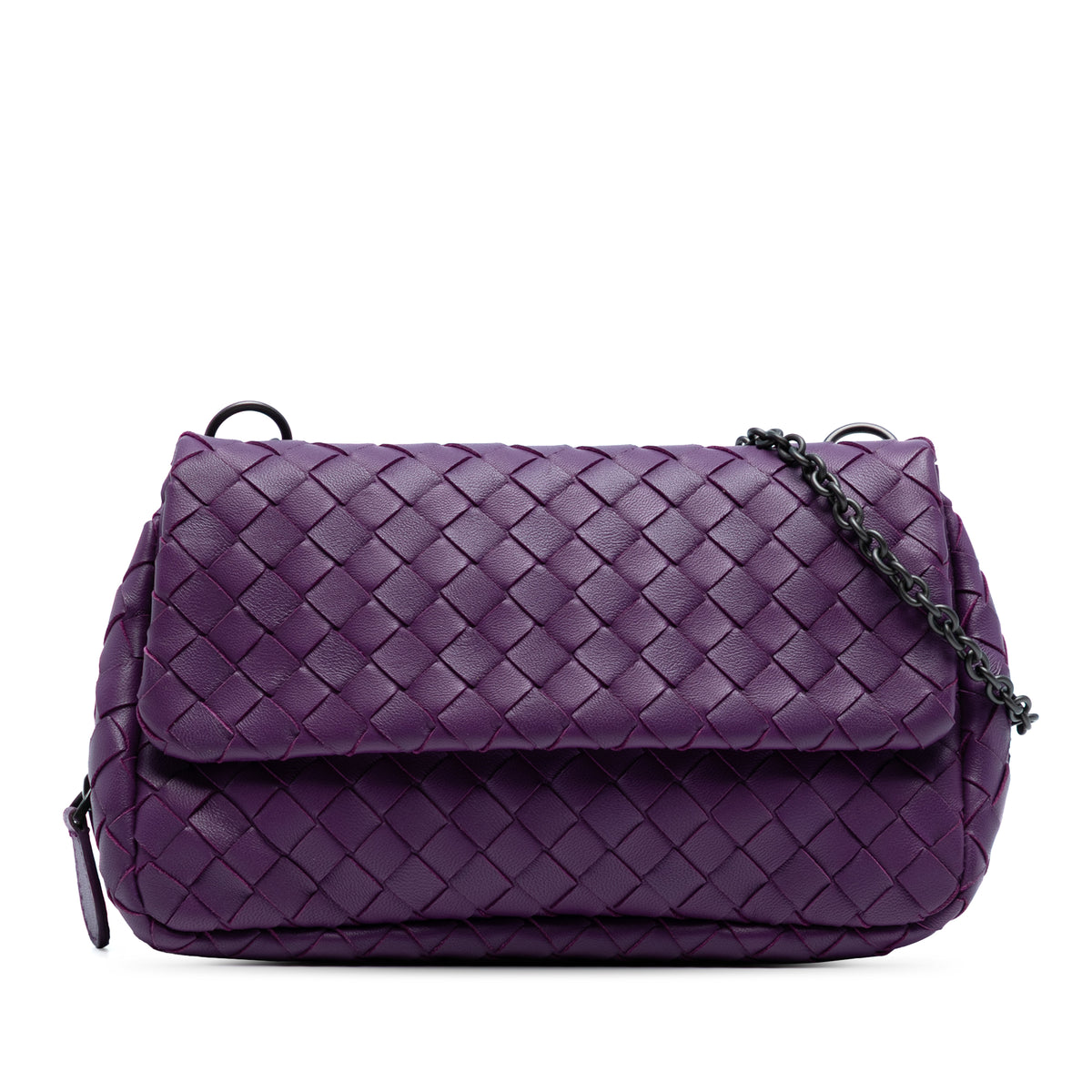 Mini Nappa Intrecciato Expandable Chain Flap Crossbody