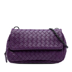 Mini Nappa Intrecciato Expandable Chain Flap Crossbody