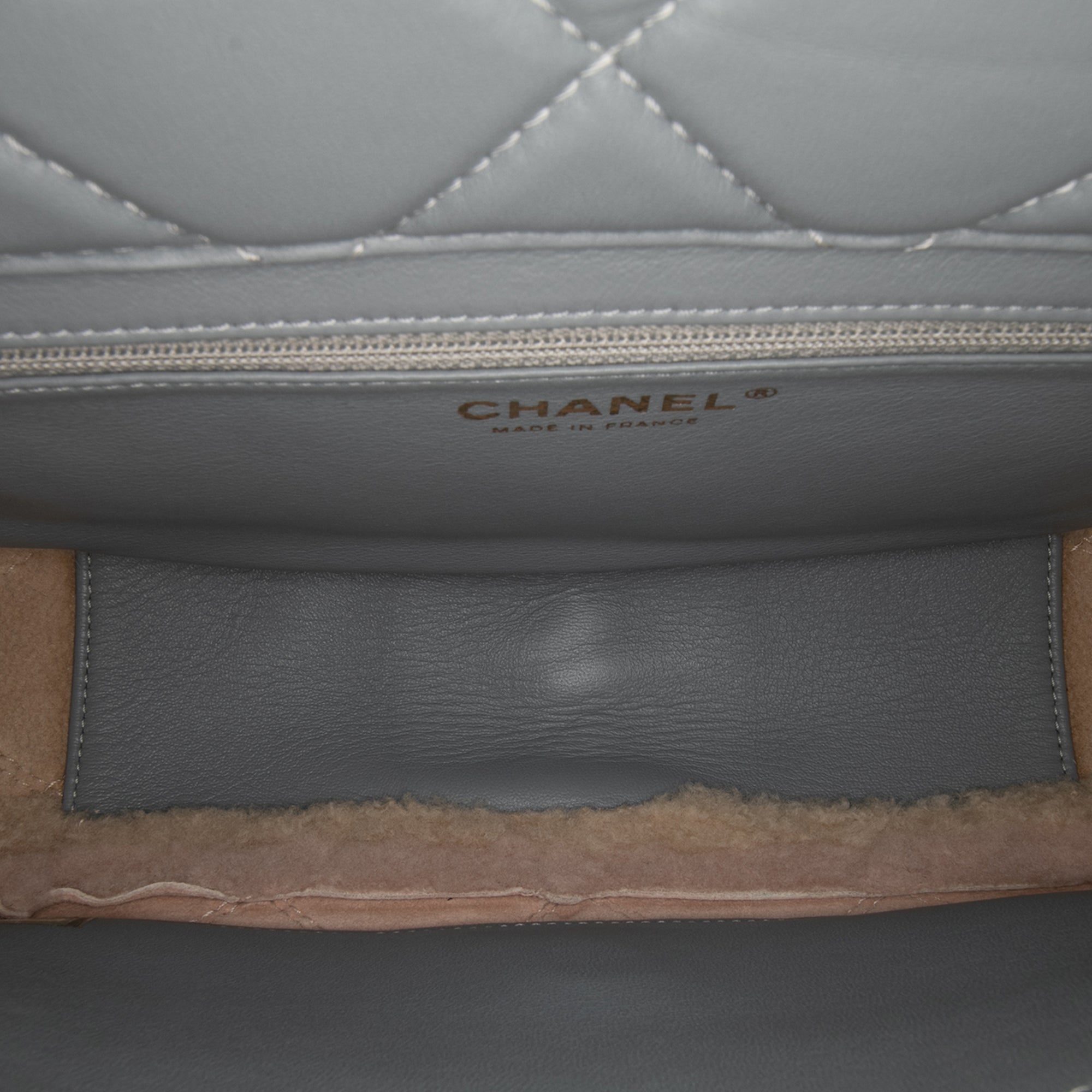 Medium CC Tricolor Shearling Single Flap