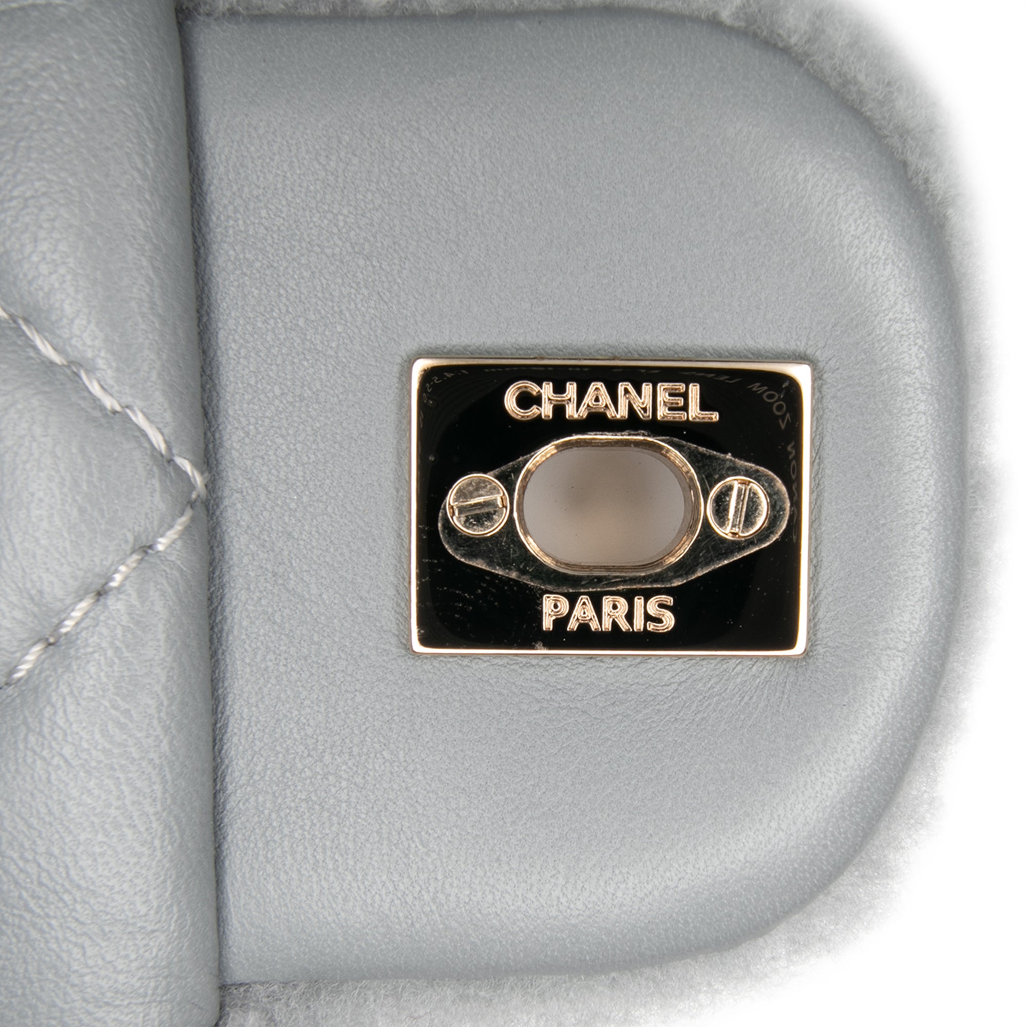 Medium CC Tricolor Shearling Single Flap