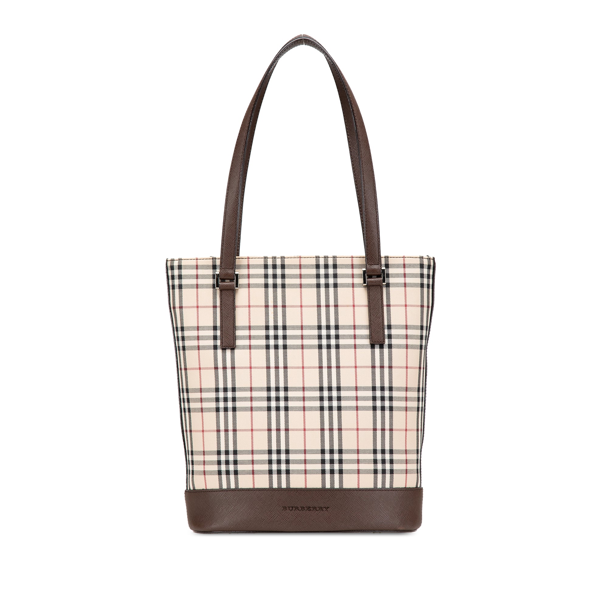 House Check Coated Canvas Bucket Tote