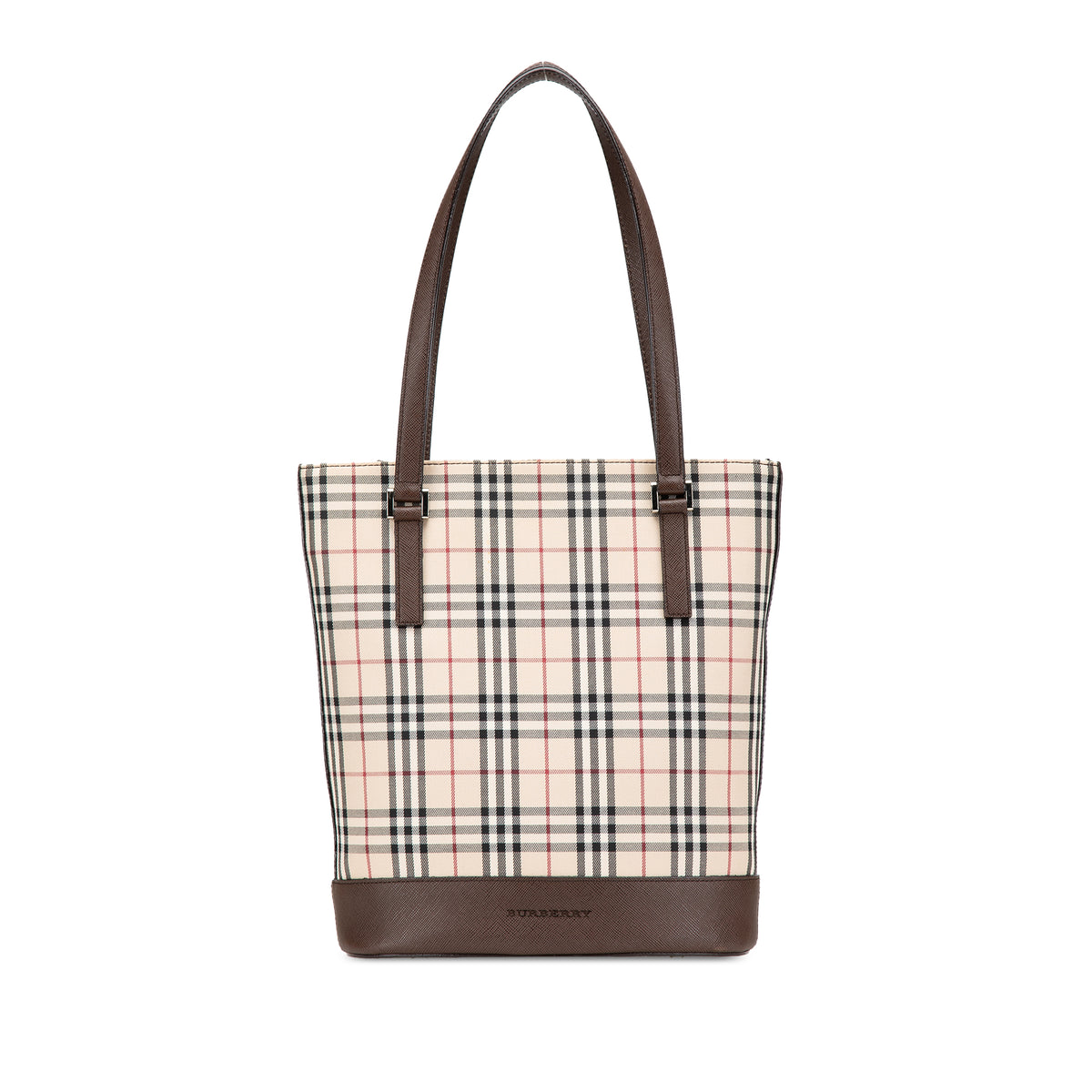 House Check Coated Canvas Bucket Tote