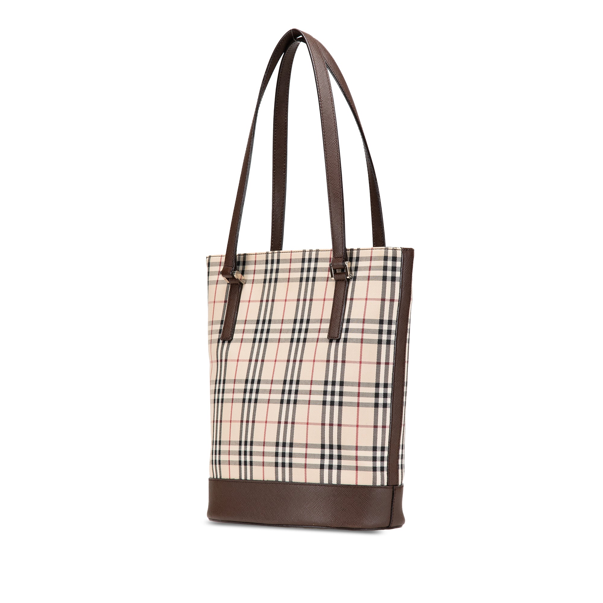 House Check Coated Canvas Bucket Tote