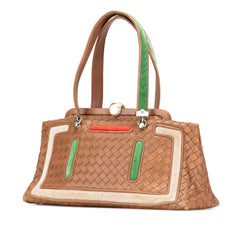 Velvet Trimmed Nappa Intrecciato Frame Bag