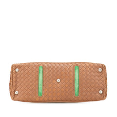 Velvet Trimmed Nappa Intrecciato Frame Bag