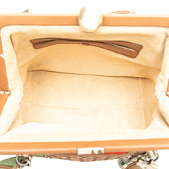 Velvet Trimmed Nappa Intrecciato Frame Bag