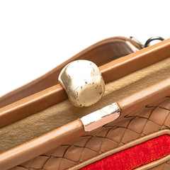 Velvet Trimmed Nappa Intrecciato Frame Bag