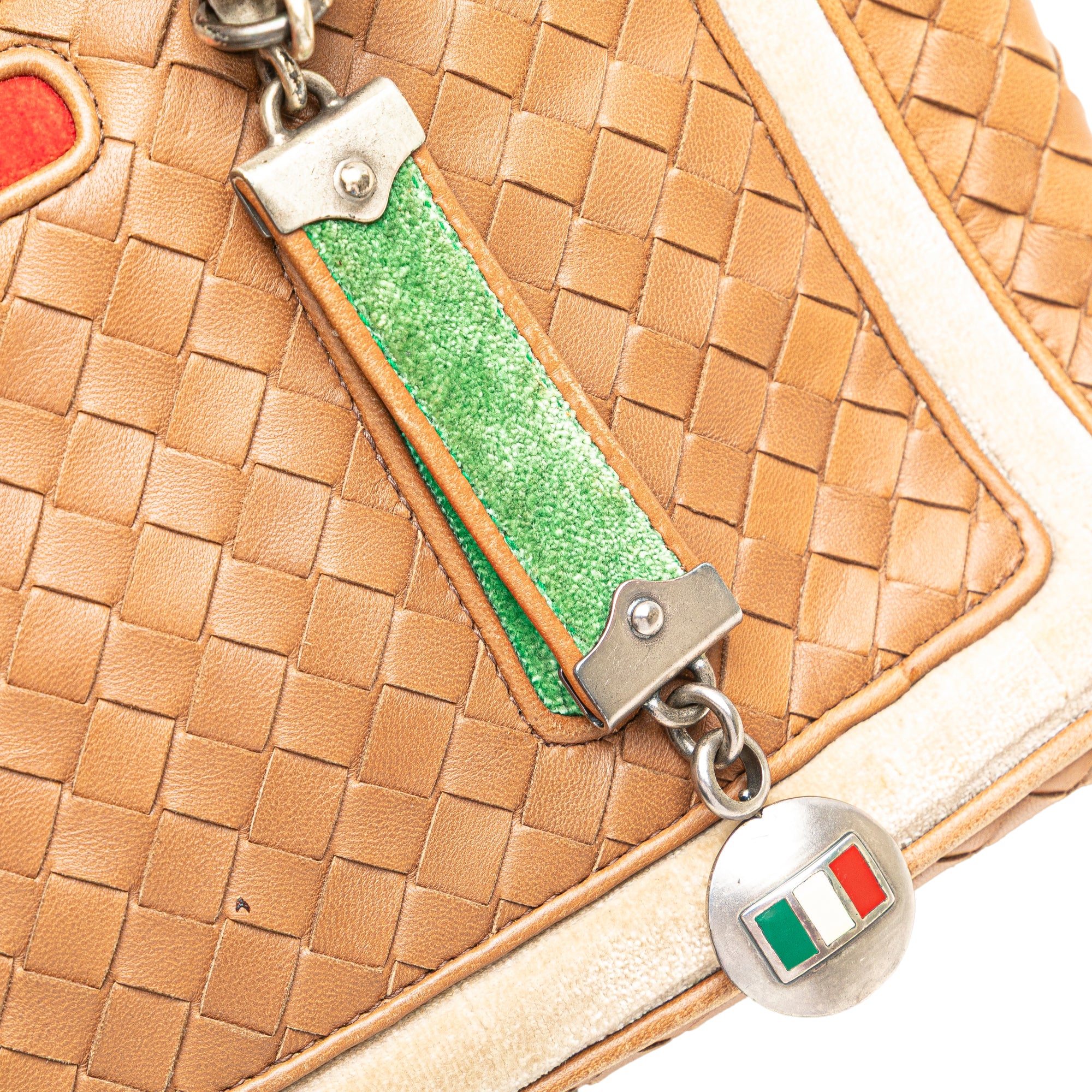 Velvet Trimmed Nappa Intrecciato Frame Bag