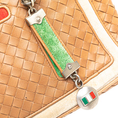 Velvet Trimmed Nappa Intrecciato Frame Bag