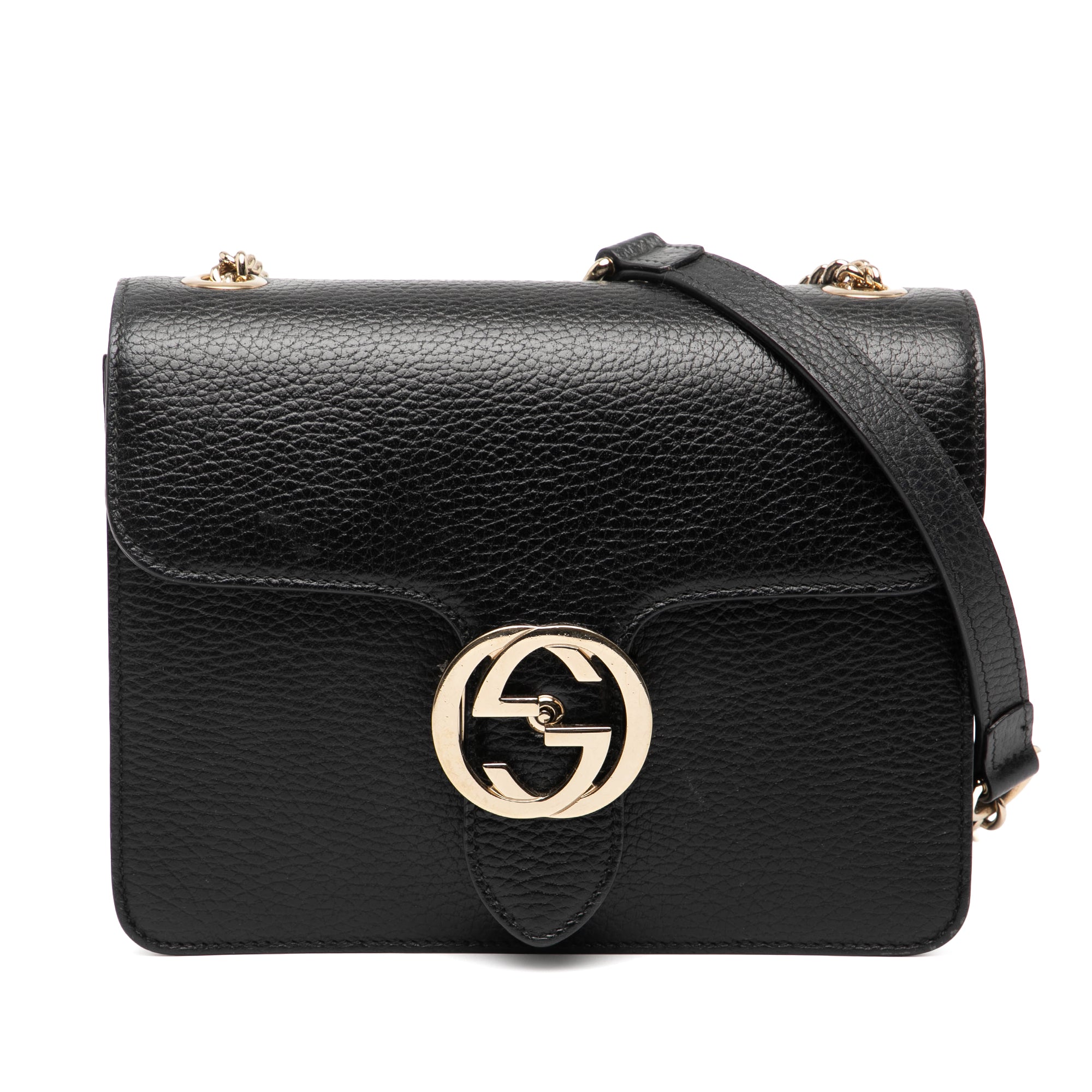 Small Dollar Calfskin Interlocking G Crossbody