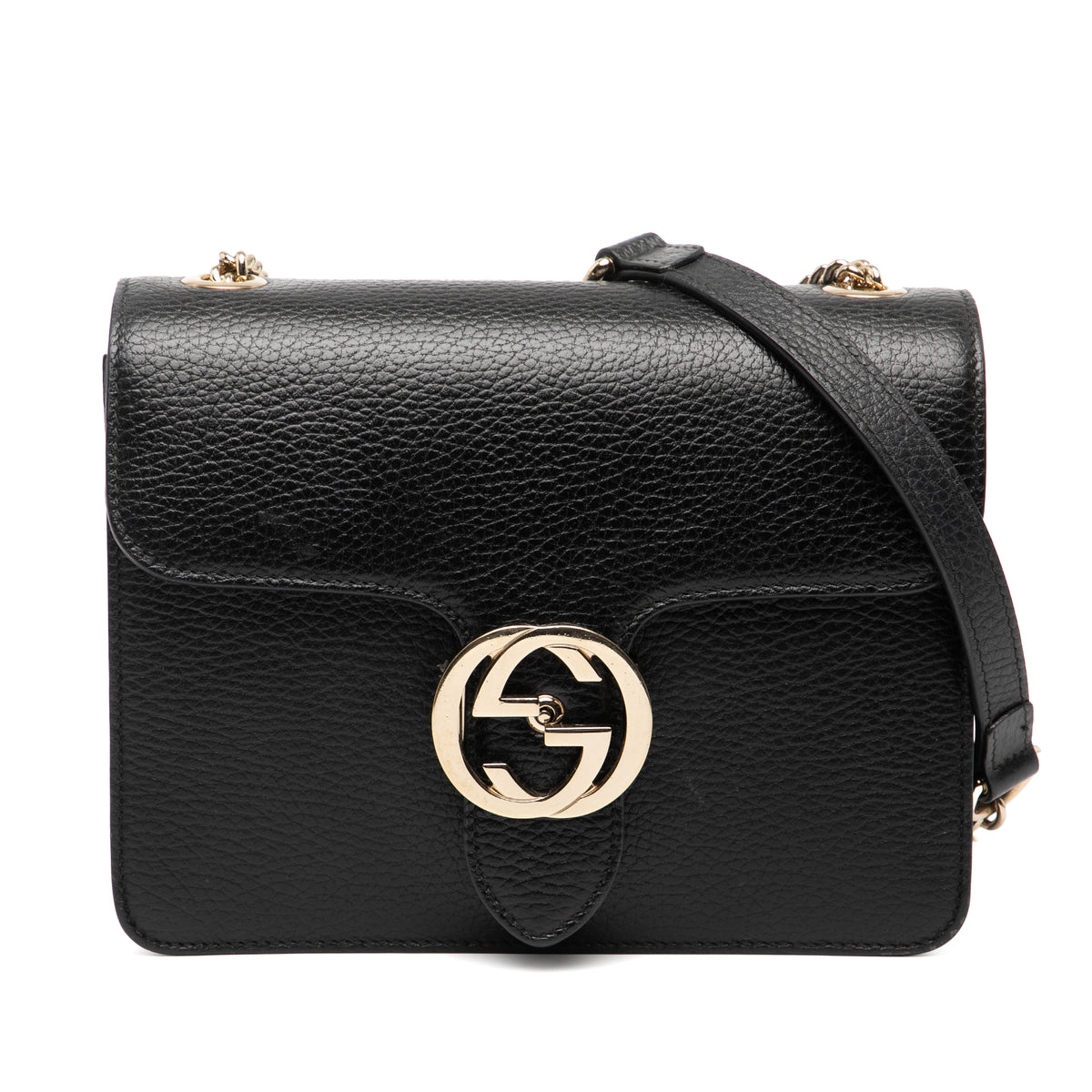 Small Dollar Calfskin Interlocking G Crossbody