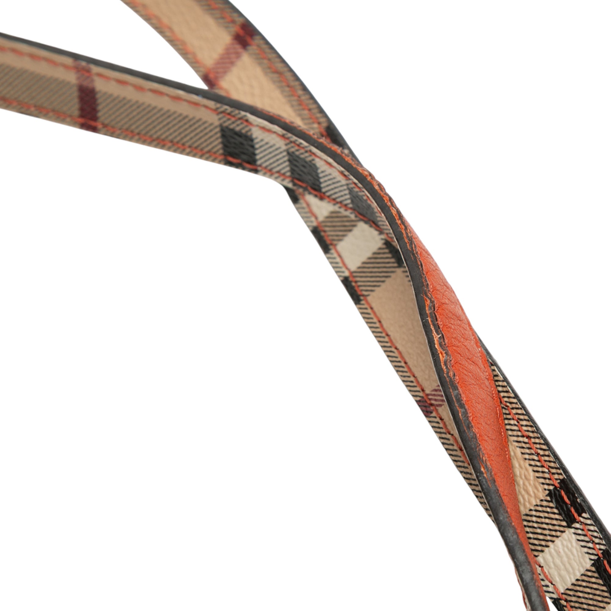 Small Leather Trimmed Haymarket Check Coated Canvas Canterbury Tote