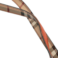 Small Leather Trimmed Haymarket Check Coated Canvas Canterbury Tote