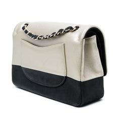 Medium Classic Bicolor Caviar Double Flap