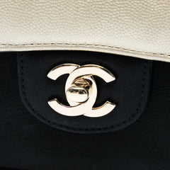 Medium Classic Bicolor Caviar Double Flap