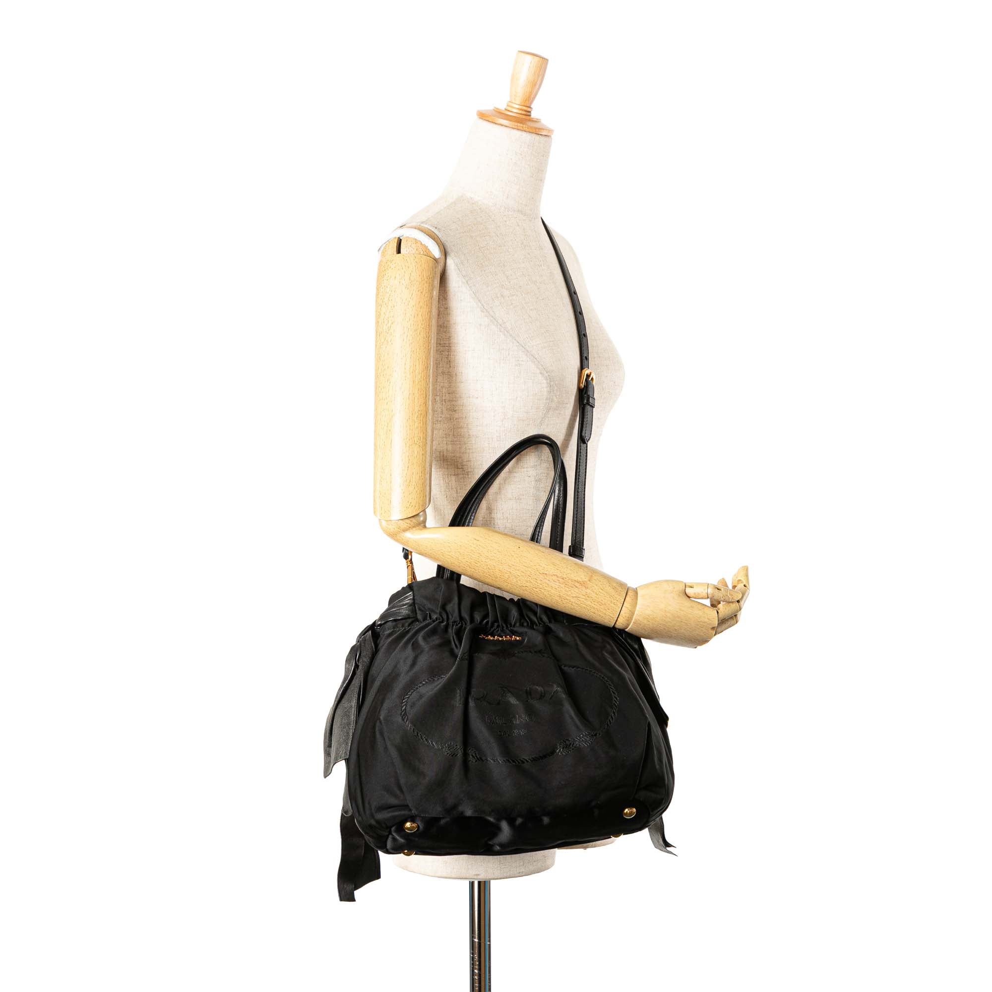 Tessuto Logo Bow Satchel
