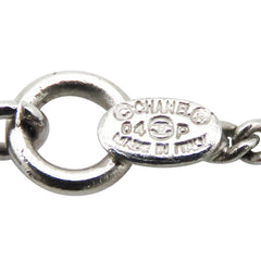 CC Silver Plated Enamel Heart and Clover Charm Pendant Necklace