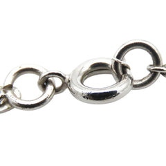 CC Silver Plated Enamel Heart and Clover Charm Pendant Necklace