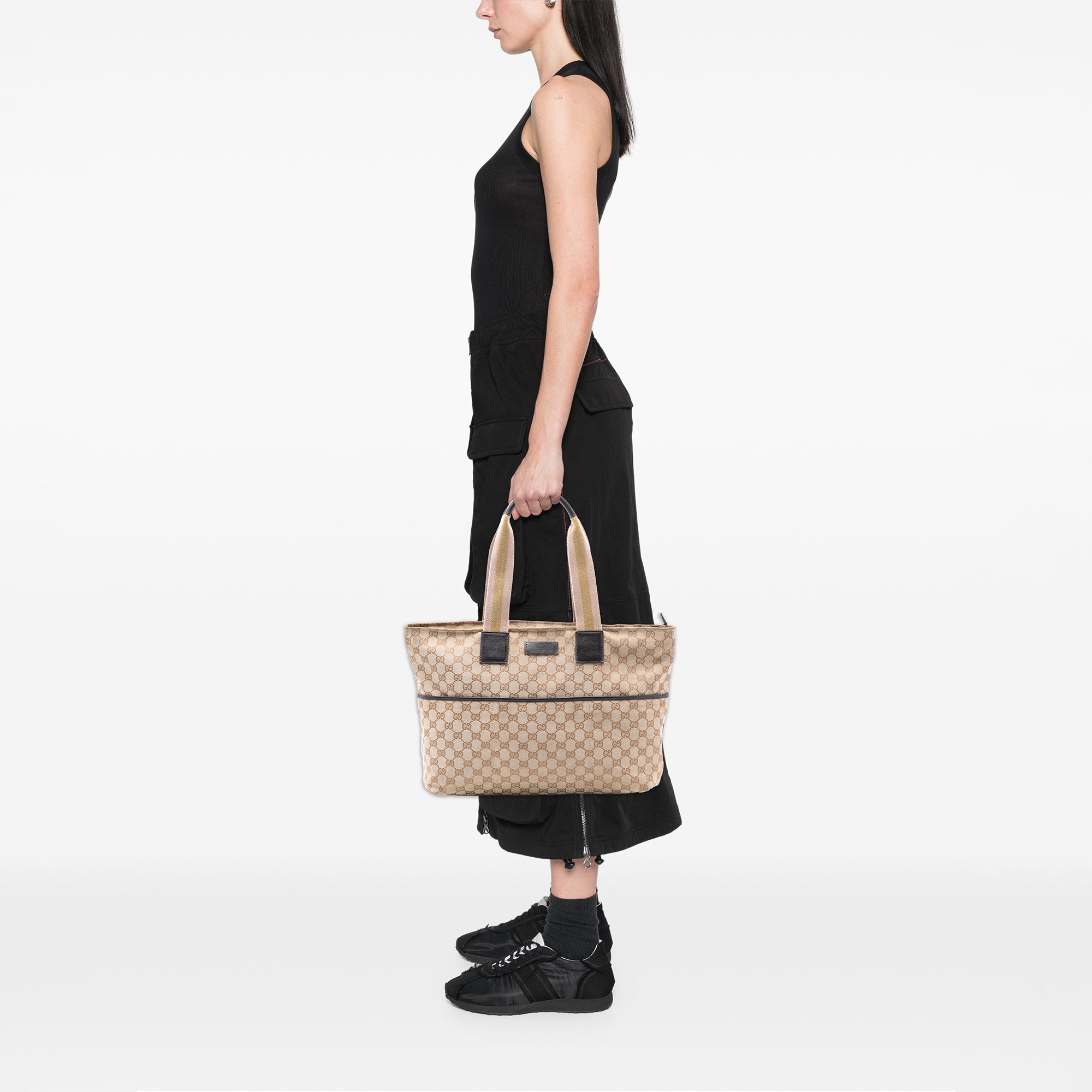 GG Canvas Web Tote