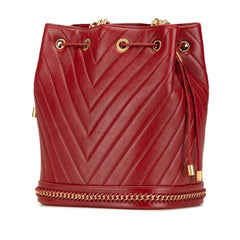 Paris Cosmopolite Medium Chevron Lambskin Bucket Bag
