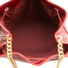 Paris Cosmopolite Medium Chevron Lambskin Bucket Bag