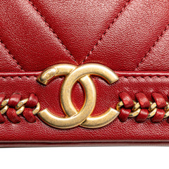 Paris Cosmopolite Medium Chevron Lambskin Bucket Bag