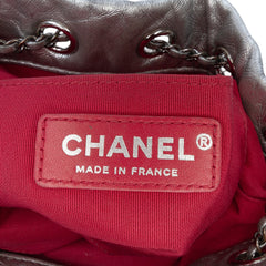 Small Quilted Metallic Aged Calfskin Gabrielle Bucket Bag