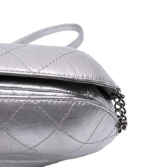 Small Quilted Metallic Aged Calfskin Gabrielle Bucket Bag