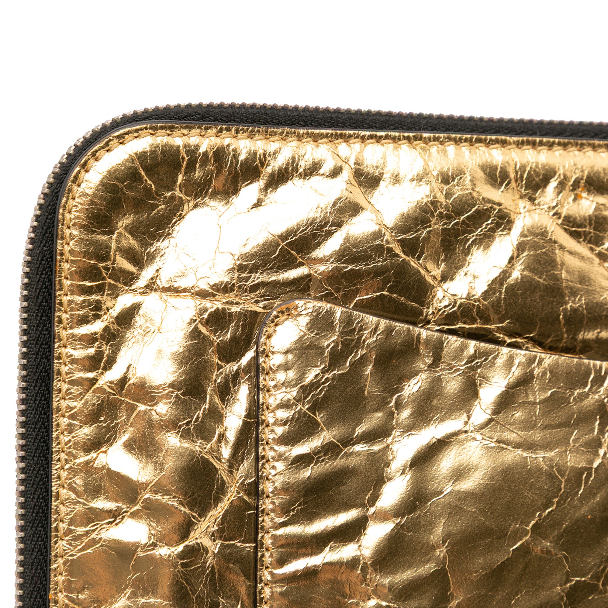 Metallic Lambskin Je Ne Suis Pas En Solde Clutch