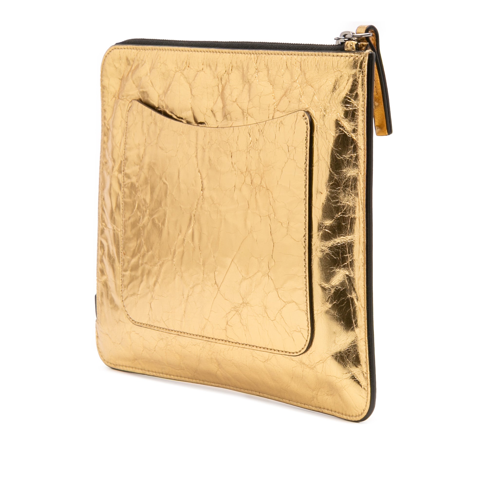 Metallic Lambskin Je Ne Suis Pas En Solde Clutch